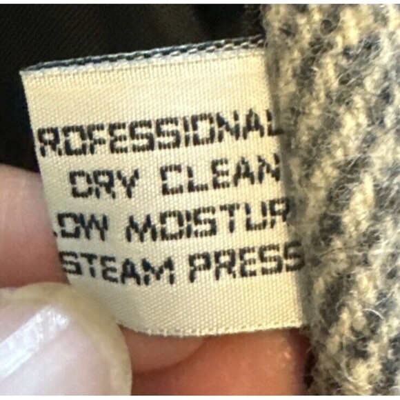 VTG Herman Kay Women's Gray Tweed  Wool Blend Button Front Pea Coat Sz 22P - Picture 11 of 13